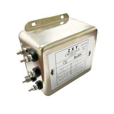 Filtre d'alimentation triphasé à quatre fils, onduleur, EMI, servo, purificateur CW12C-3A-S, montage sur boulons